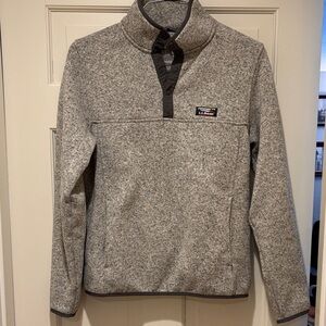 L.L. Bean Heathered Gray Sweater Fleece